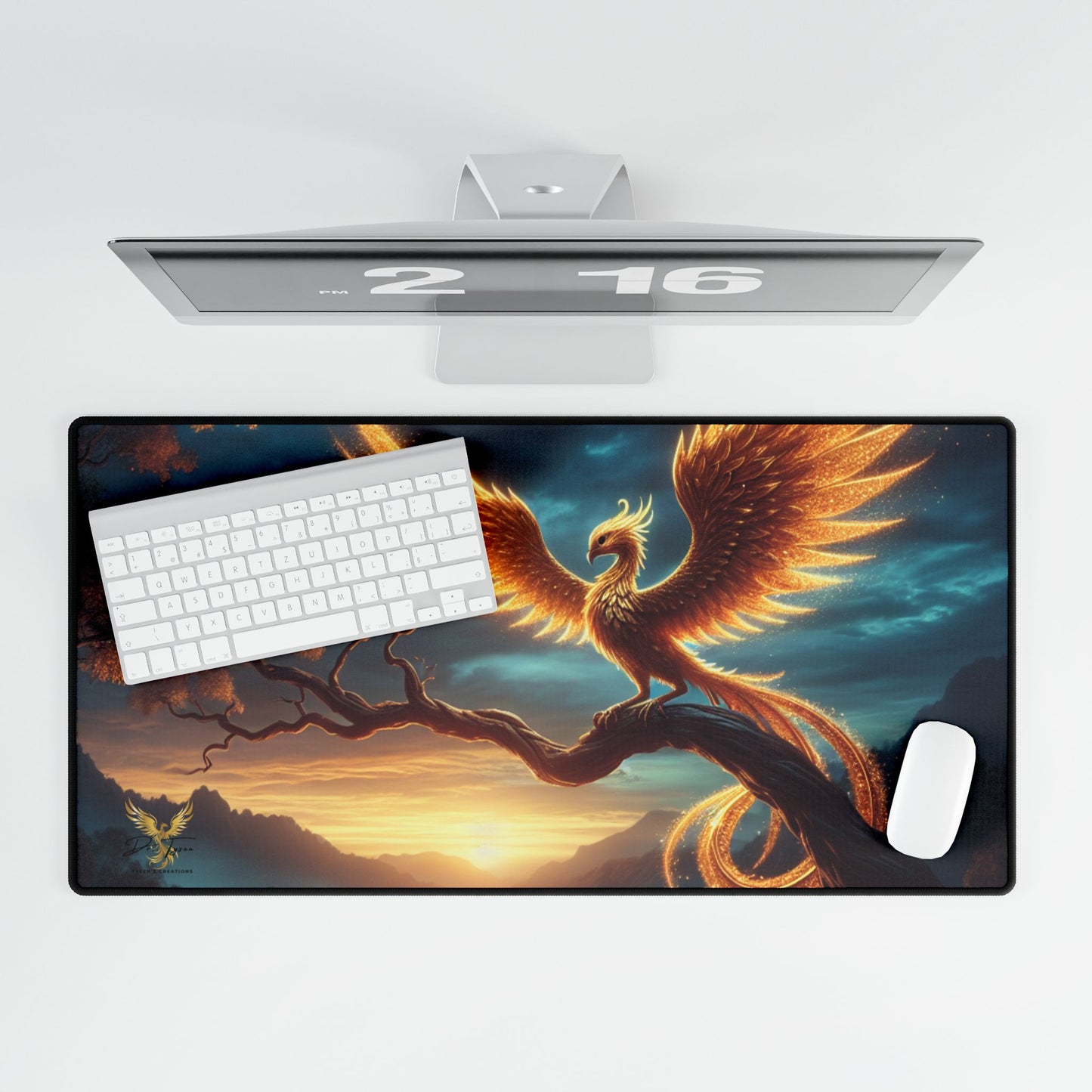 Phoenix Fantasy Desk Mat - Elegant Mouse Pad for Home Office & Gaming