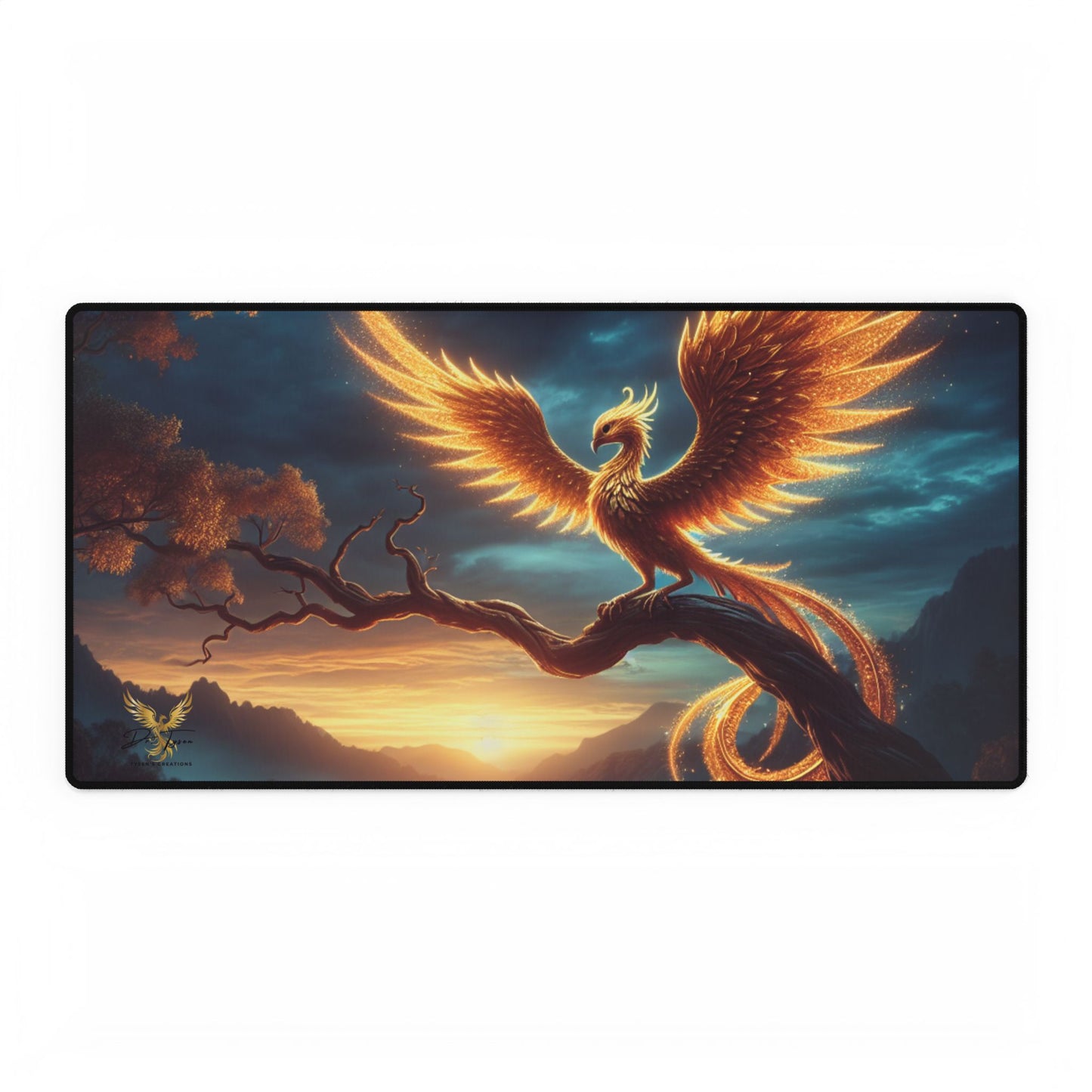 Phoenix Fantasy Desk Mat - Elegant Mouse Pad for Home Office & Gaming