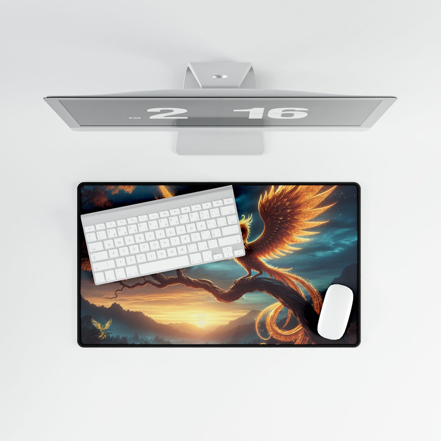 Phoenix Fantasy Desk Mat - Elegant Mouse Pad for Home Office & Gaming