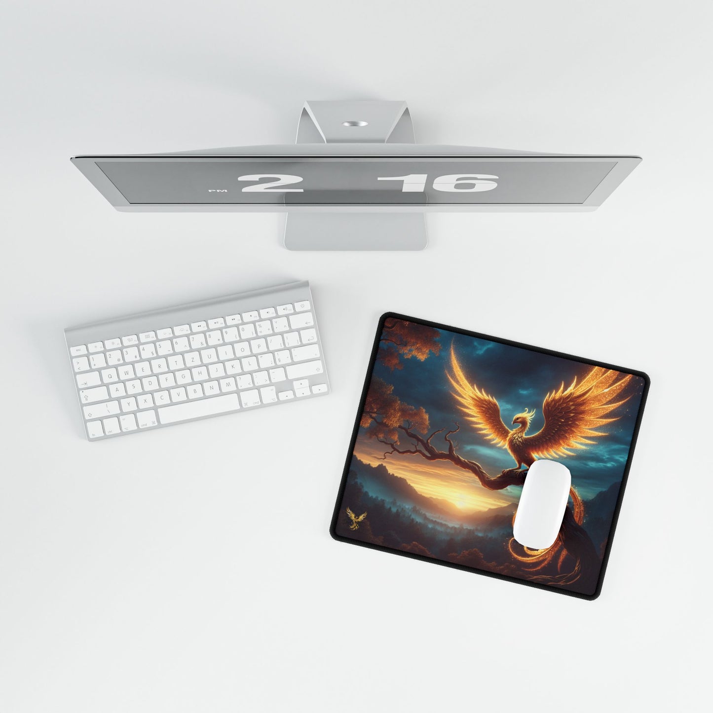 Phoenix Fantasy Desk Mat - Elegant Mouse Pad for Home Office & Gaming